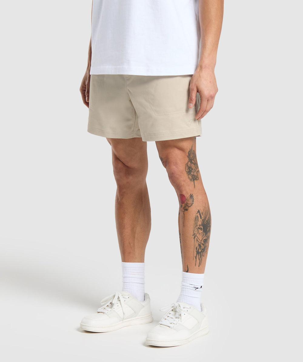 Rest Day Woven Shorts - Pebble Grey