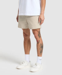 Rest Day Woven Shorts - Pebble Grey