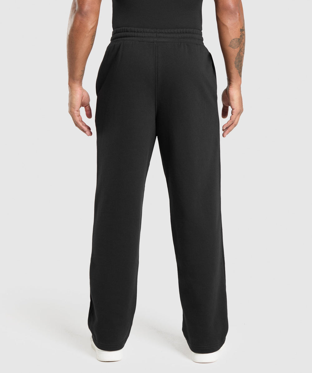 Varsity Straight Leg Joggers - Black/Conditioning Red