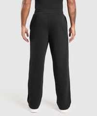 Varsity Straight Leg Joggers - Black/Conditioning Red