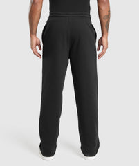 Varsity Straight Leg Joggers - Black