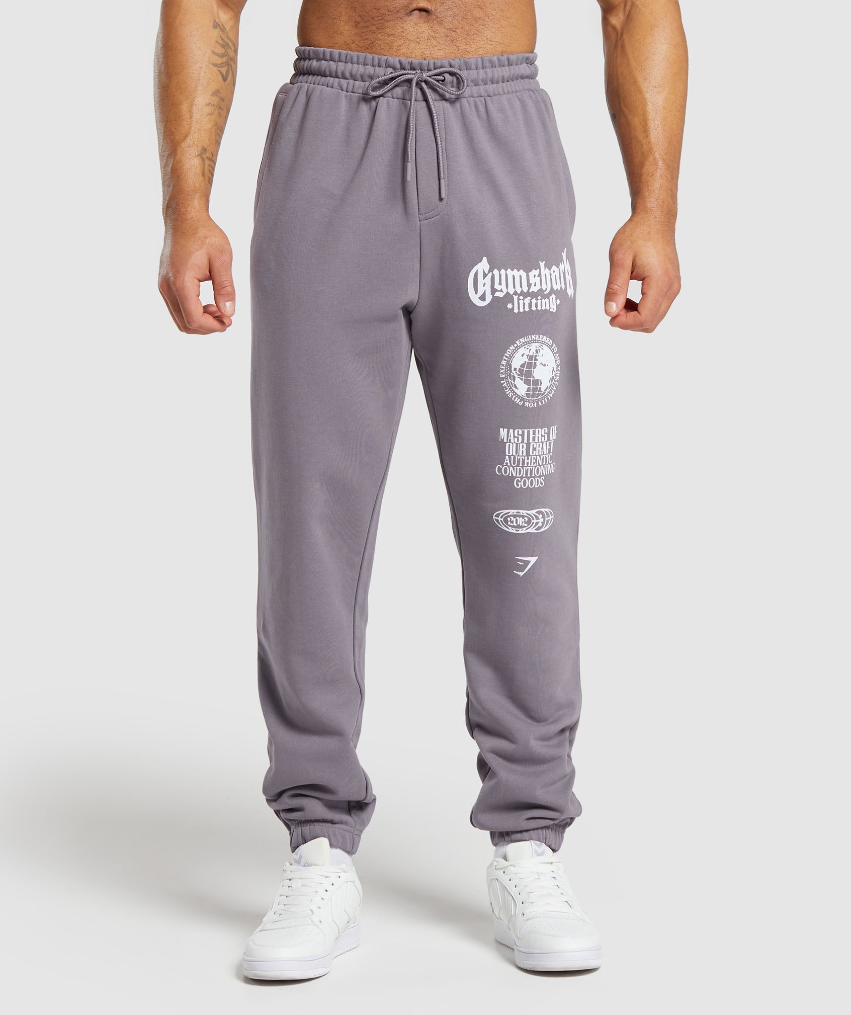 Global Lifting Oversized Essential Joggers - Fog Purple