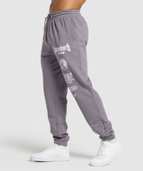 Global Lifting Oversized Essential Joggers - Fog Purple