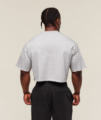 Legacy Cropped Short Sleeve Crew - Light Grey Core Marl