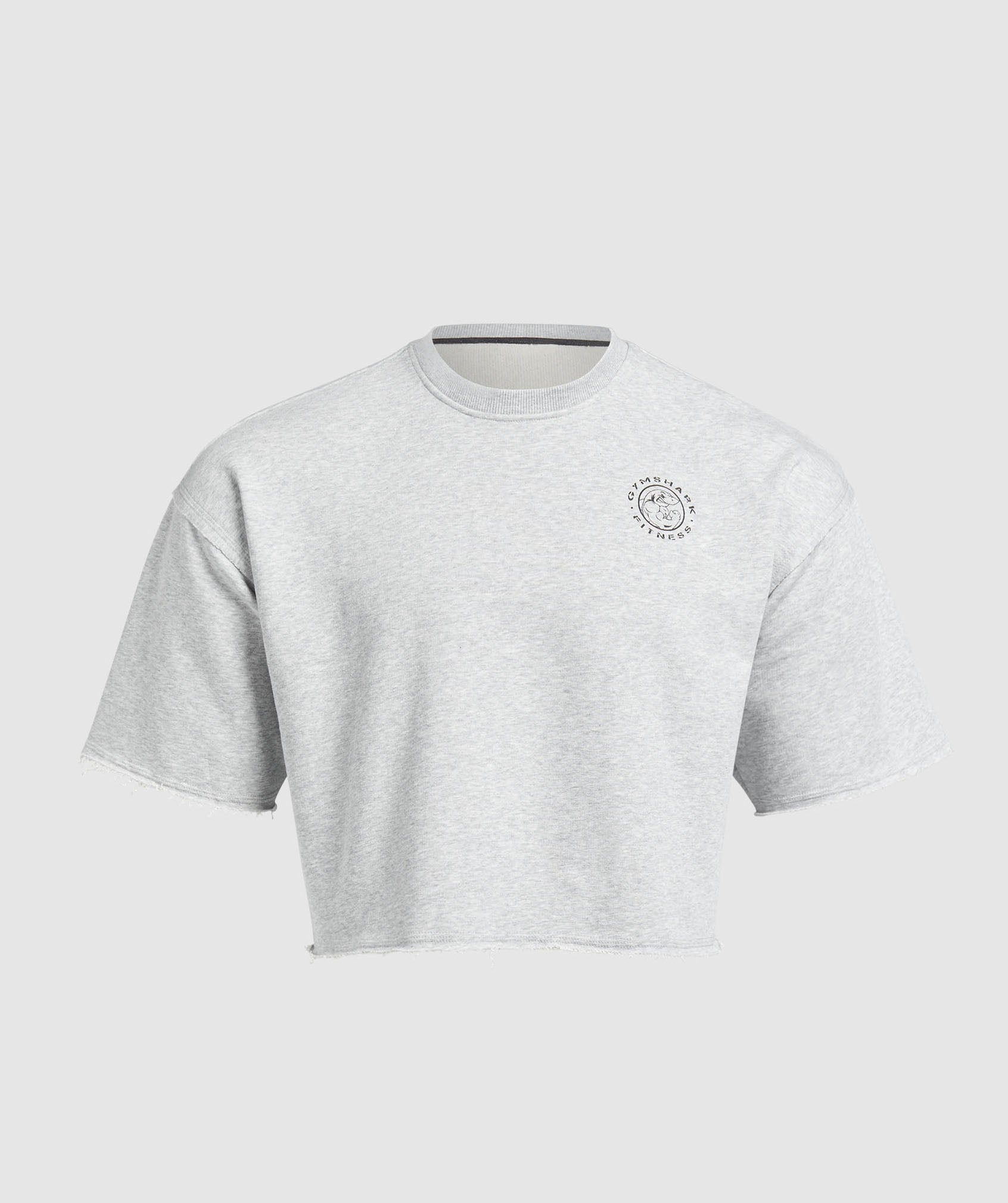 Legacy Cropped Short Sleeve Crew - Light Grey Core Marl