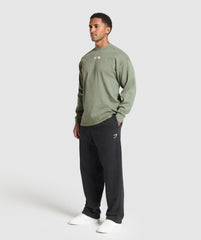 Heavyweight Rib Crew - Unit Green