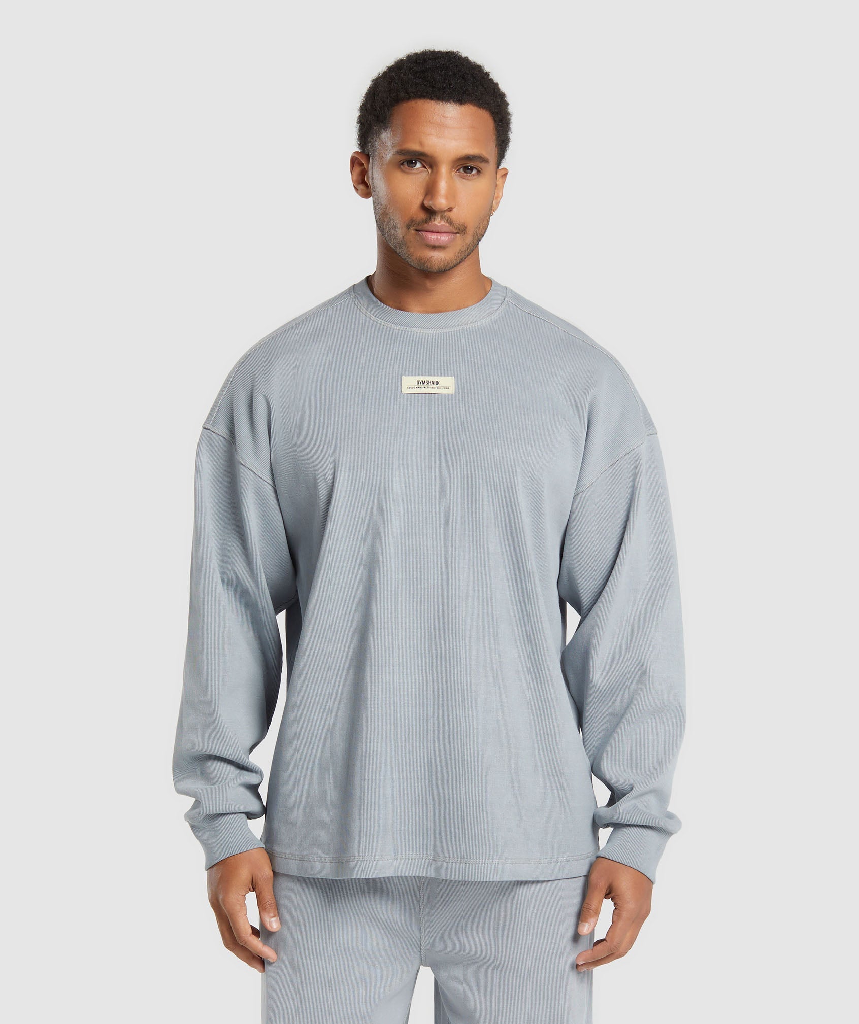 Heavyweight Rib Crew - Denim Grey