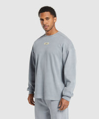 Heavyweight Rib Crew - Denim Grey