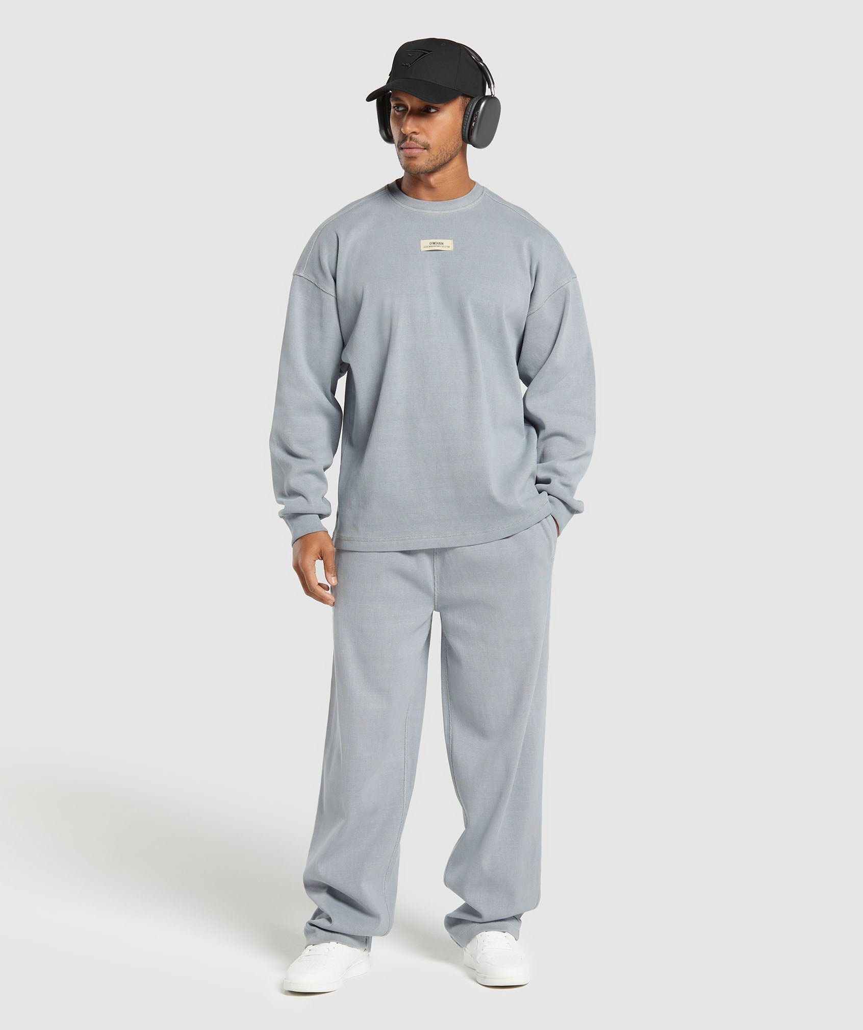 Heavyweight Rib Crew - Denim Grey