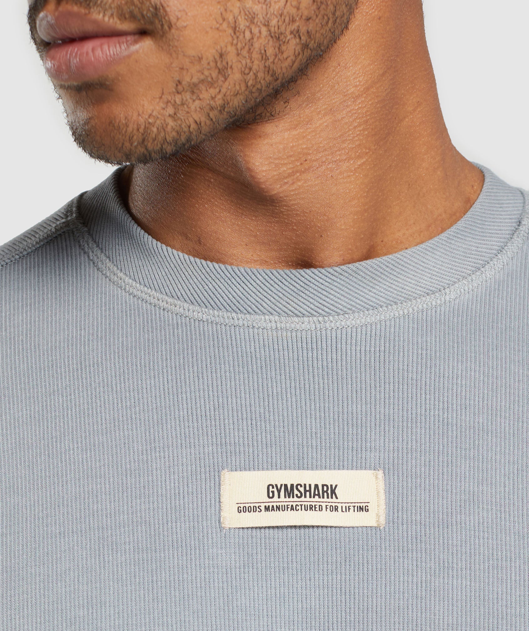 Heavyweight Rib Crew - Denim Grey