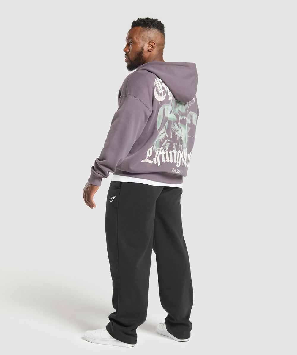 Doberman Graphic Hoodie - Brushed Purple