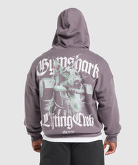 Doberman Graphic Hoodie - Brushed Purple