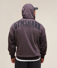 Heritage Washed Hoodie - Plum Brown