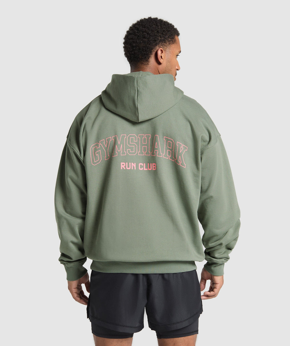 Running Graphic Hoodie - Unit Green