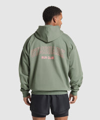 Running Graphic Hoodie - Unit Green