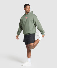 Running Graphic Hoodie - Unit Green