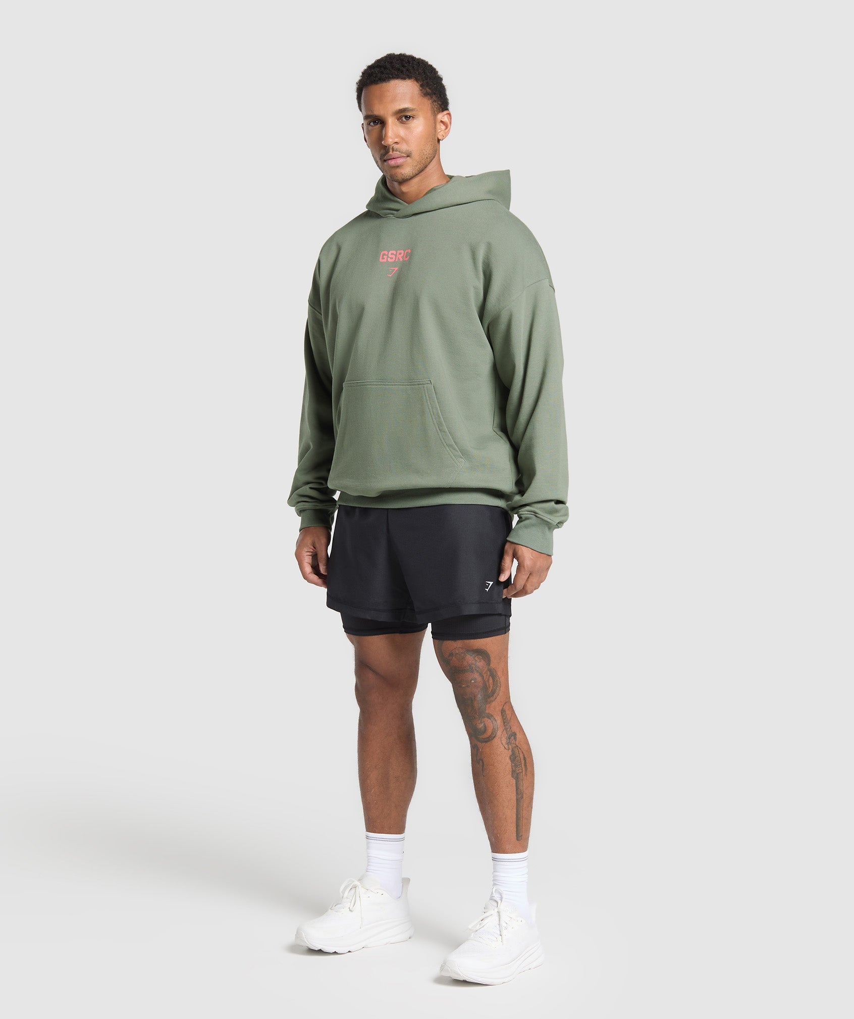 Running Graphic Hoodie - Unit Green