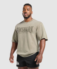 Heritage Washed Short Sleeve Crew - Utility Green
