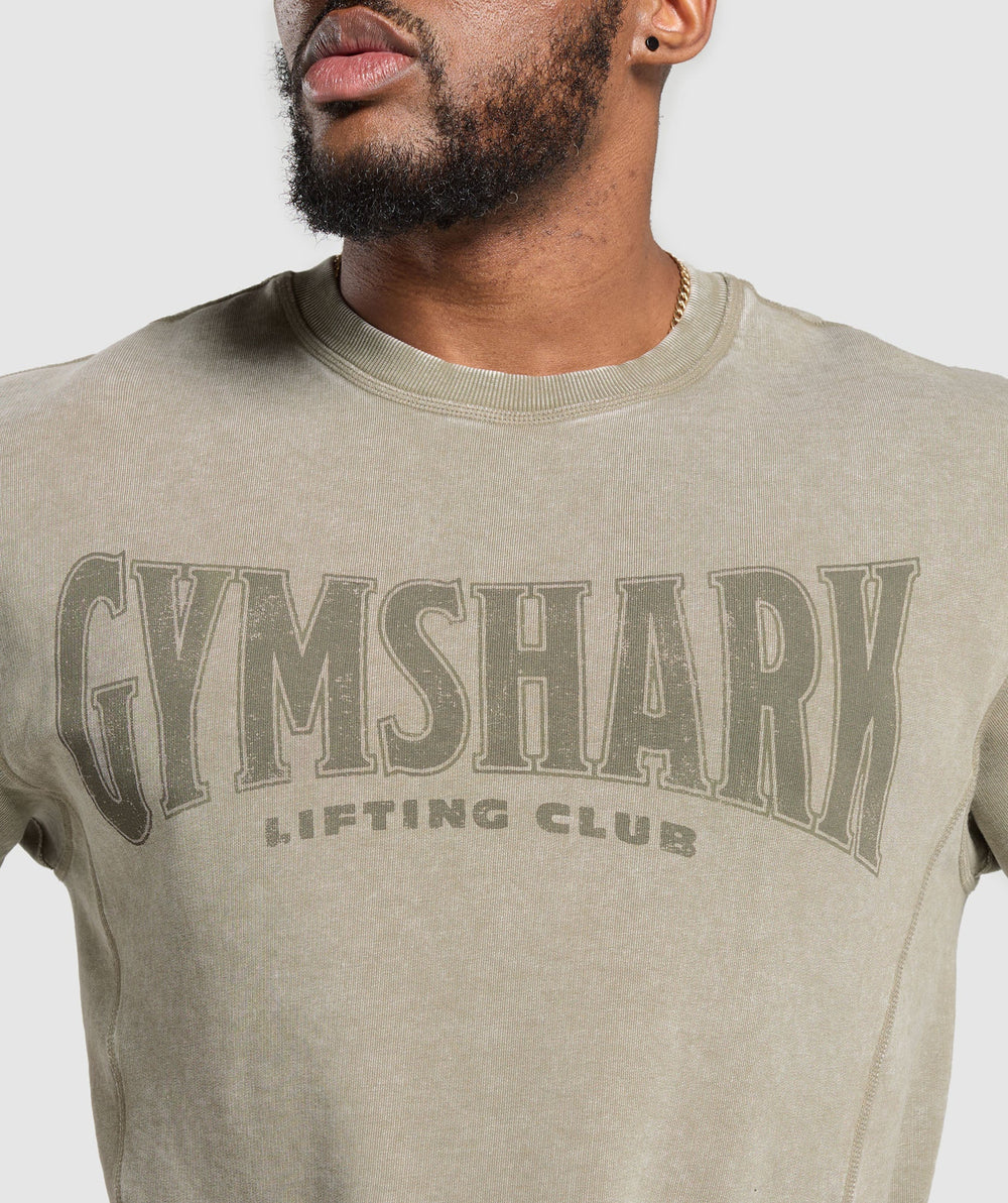 Heritage Washed Short Sleeve Crew - Utility Green
