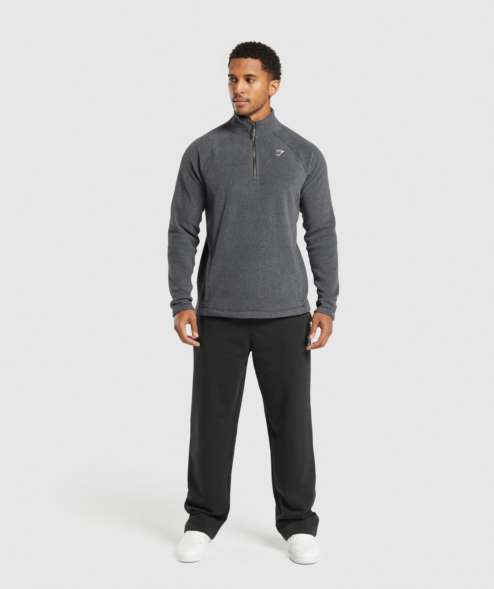 Fleece 1/4 Zip - Black/Graphite Grey