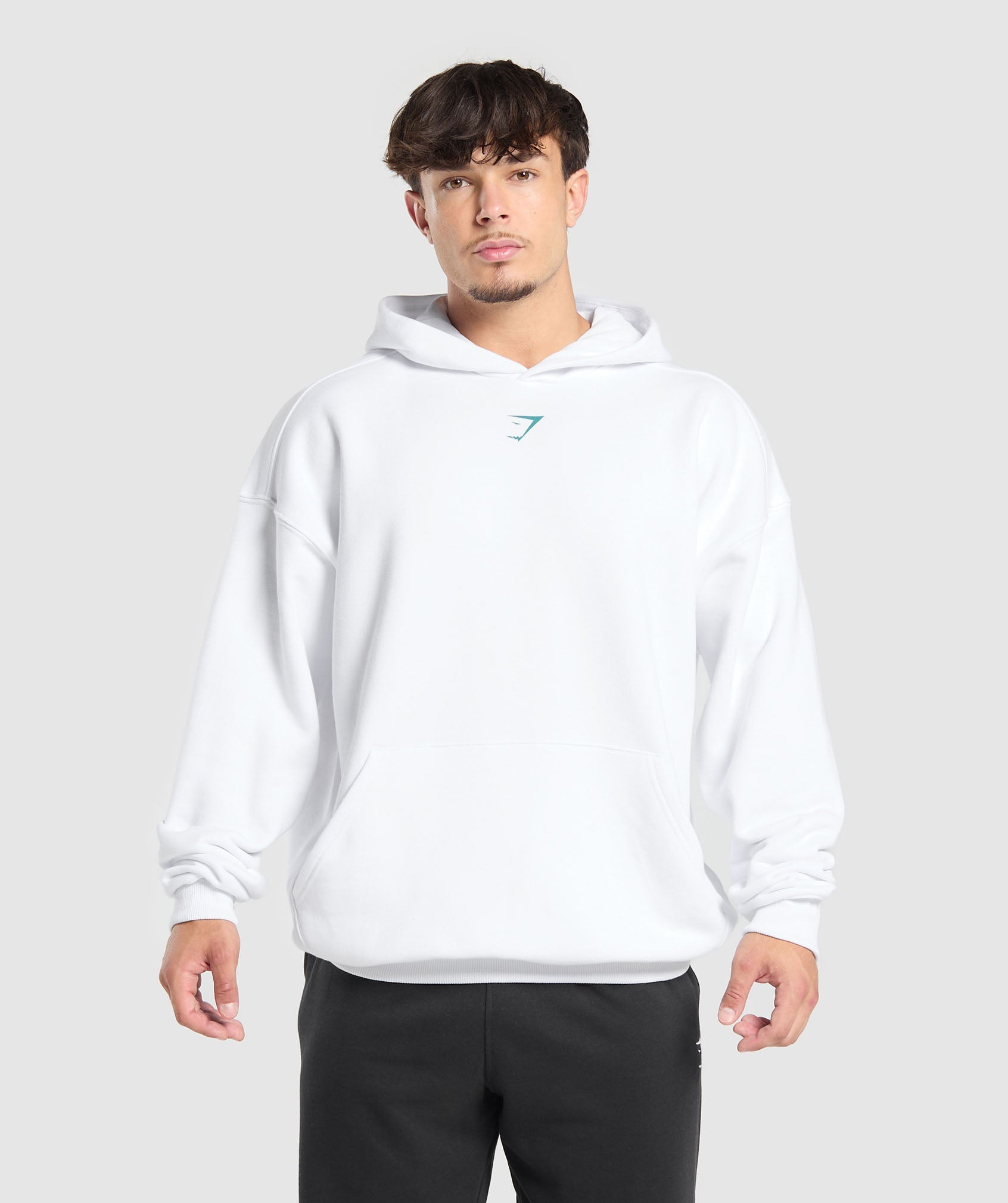 Lifting Club Hoodie - White/Artificial Teal