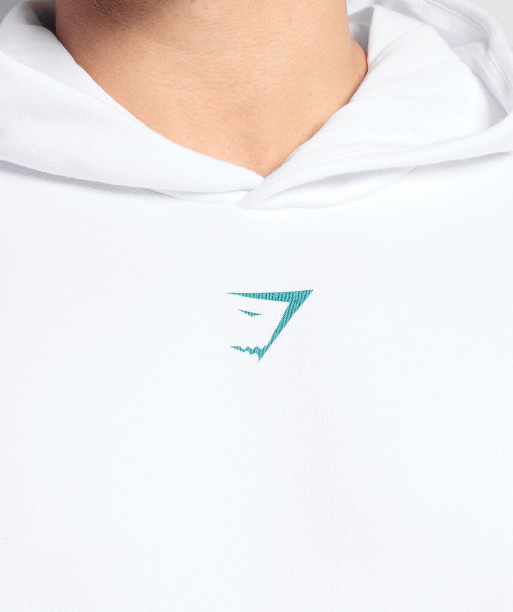 Lifting Club Hoodie - White/Artificial Teal