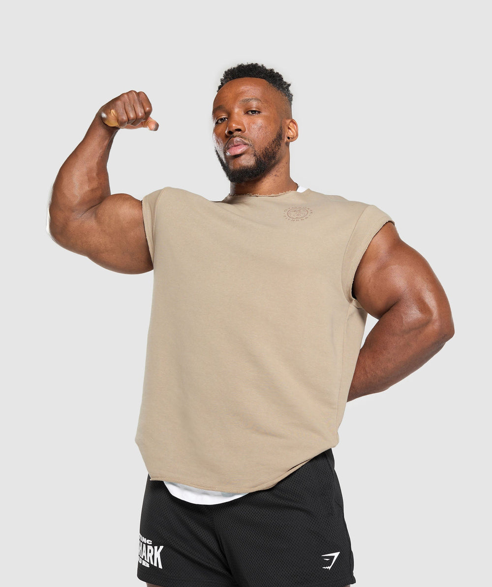 Legacy Cap Sleeve Rag Top - Cement Brown