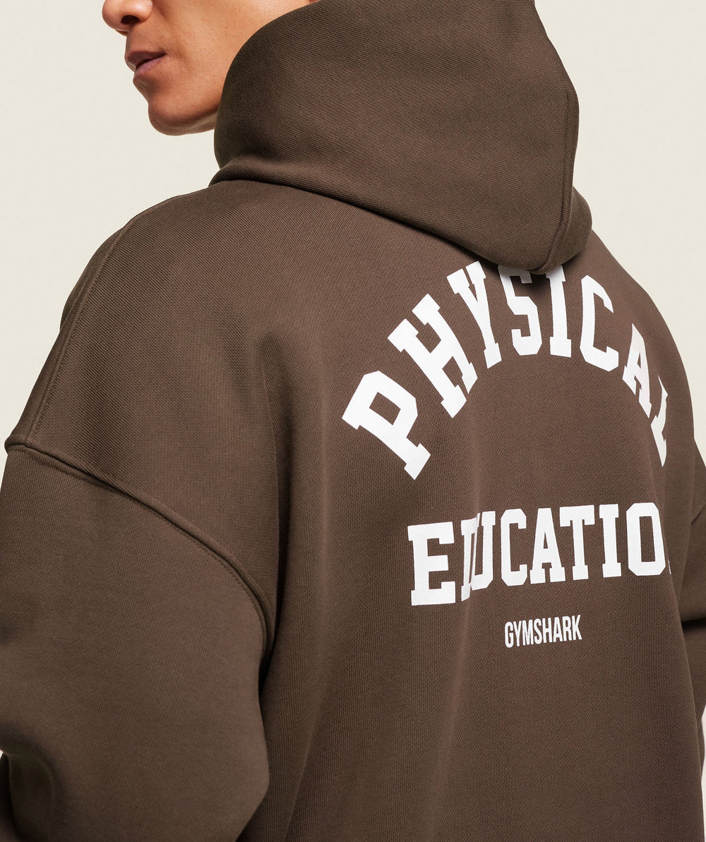 Phys Ed Hoodie - Archive Brown