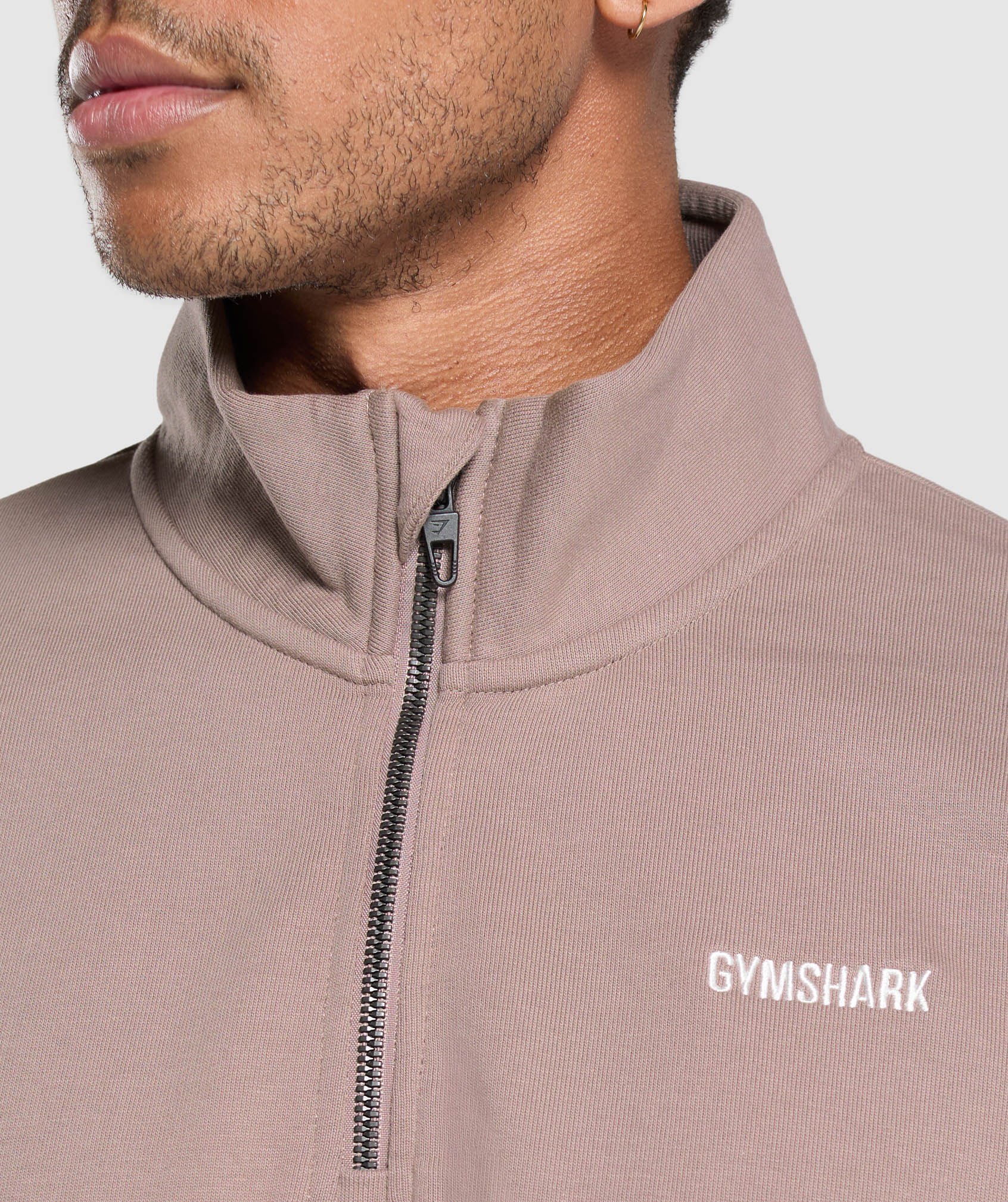 Rest Day Sweats 1/4 Zip - Powder Mauve