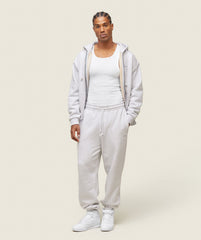 everywear Relaxed Zip Hoodie - Bros Soft Grey Marl