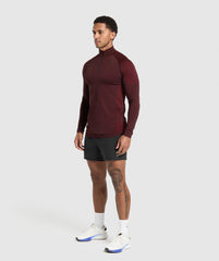 Vital 1/4 Zip - Black/Sets Red