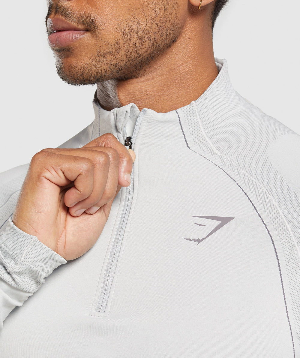 Apex Seamless 1/4 Zip - Light Grey/Medium Grey