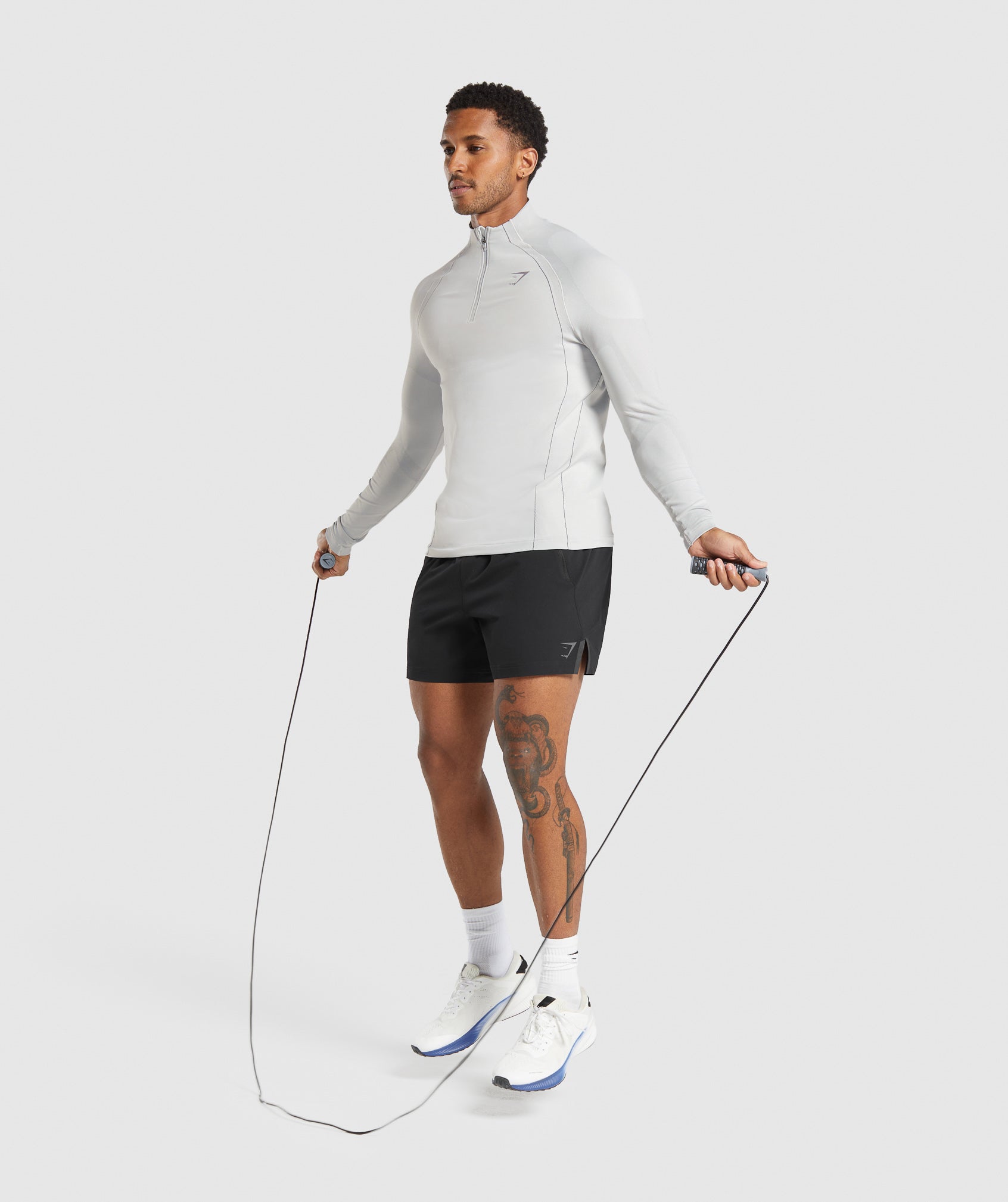 Apex Seamless 1/4 Zip - Light Grey/Medium Grey