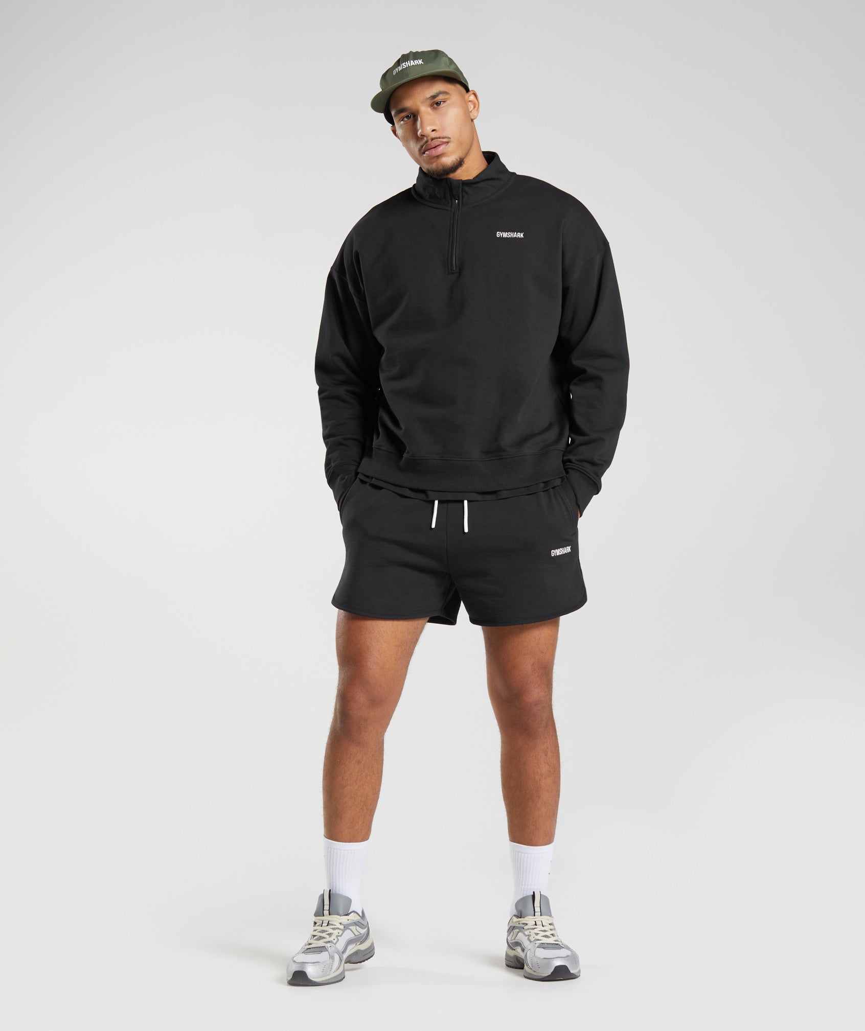 Rest Day Sweats 1/4 Zip - Black
