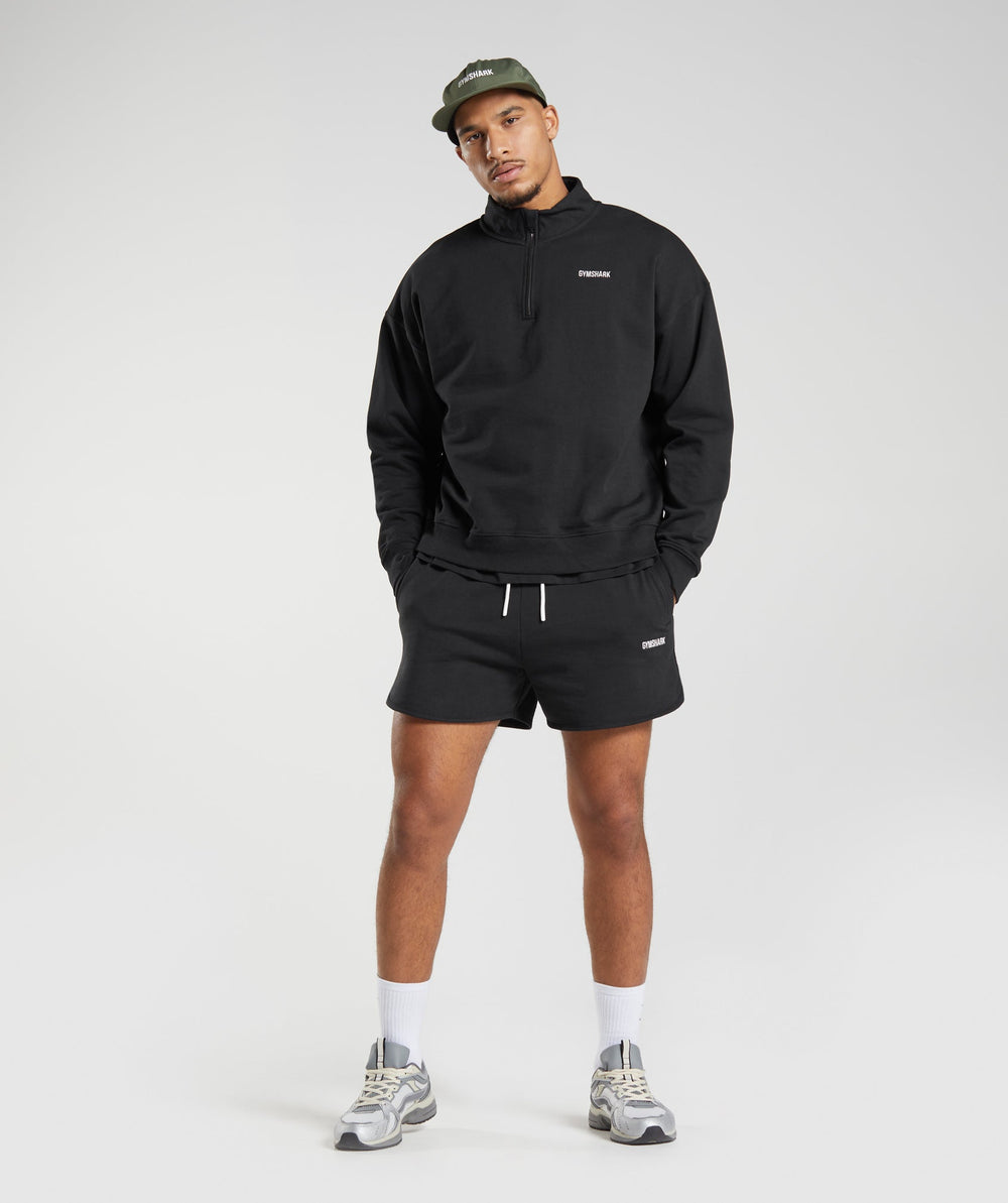 Rest Day Sweats 1/4 Zip - Black