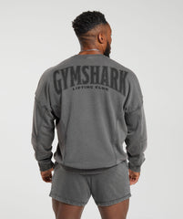 Heritage Washed Crew - Onyx Grey
