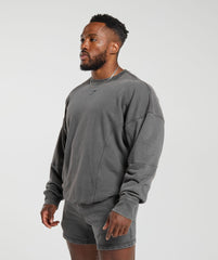 Heritage Washed Crew - Onyx Grey