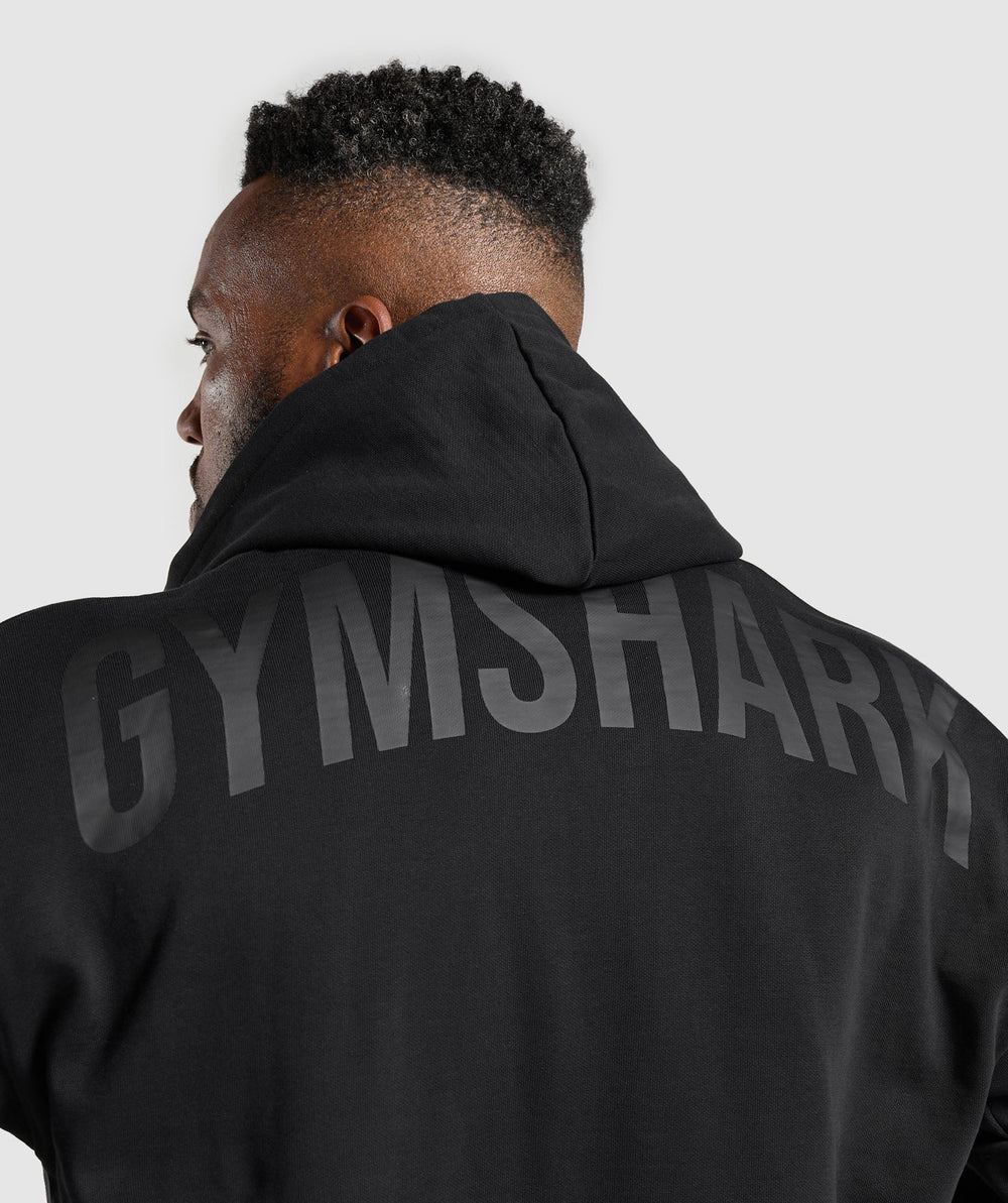 Power Zip Up Hoodie - Black