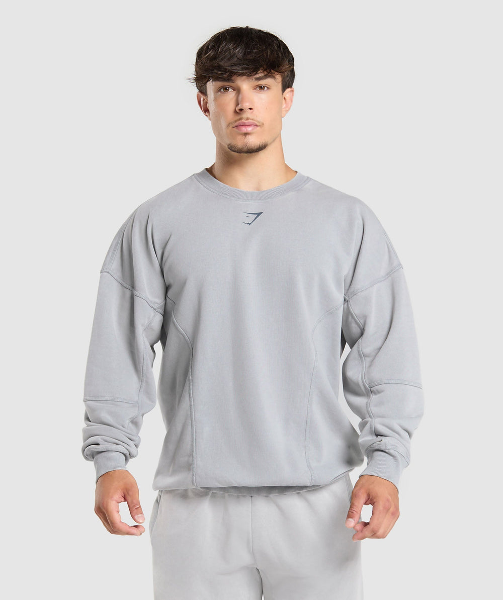 Heritage Washed Crew - Denim Grey