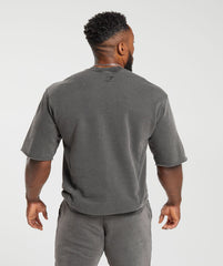 Heritage Washed Short Sleeve Crew - Onyx Grey