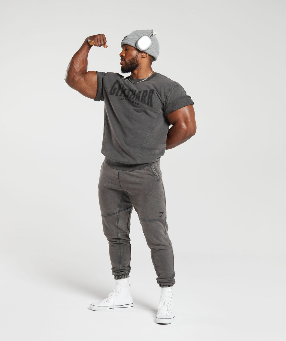 Heritage Washed Short Sleeve Crew - Onyx Grey