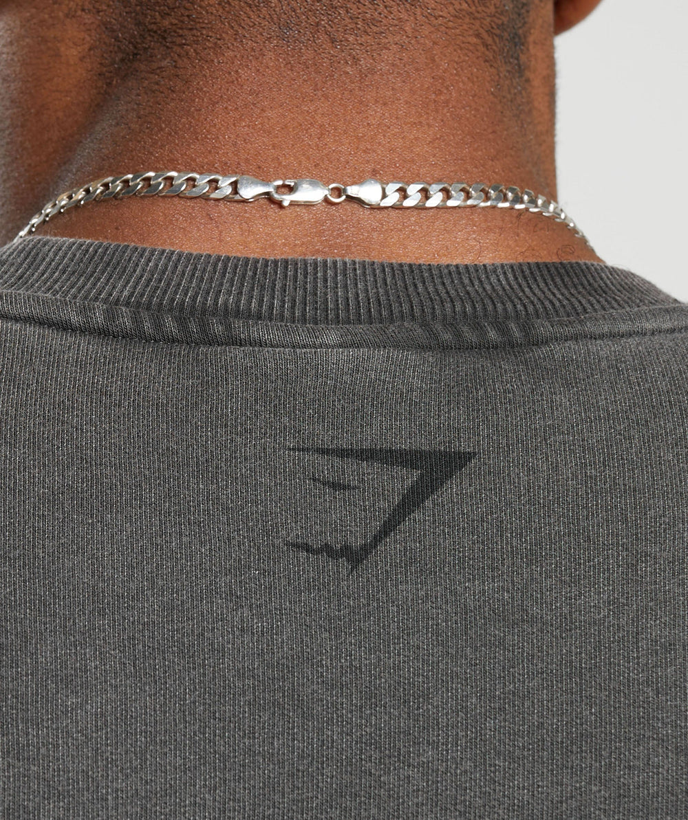 Heritage Washed Short Sleeve Crew - Onyx Grey