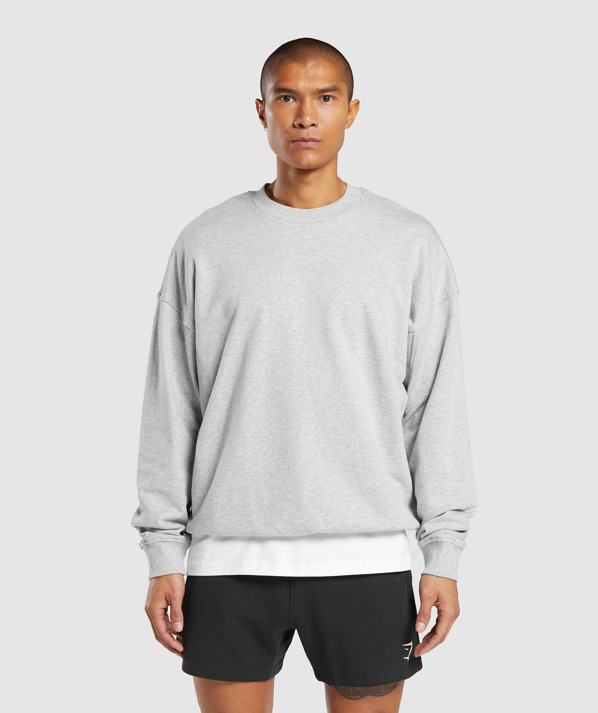 Rest Day Essential Crew - Light Grey Core Marl