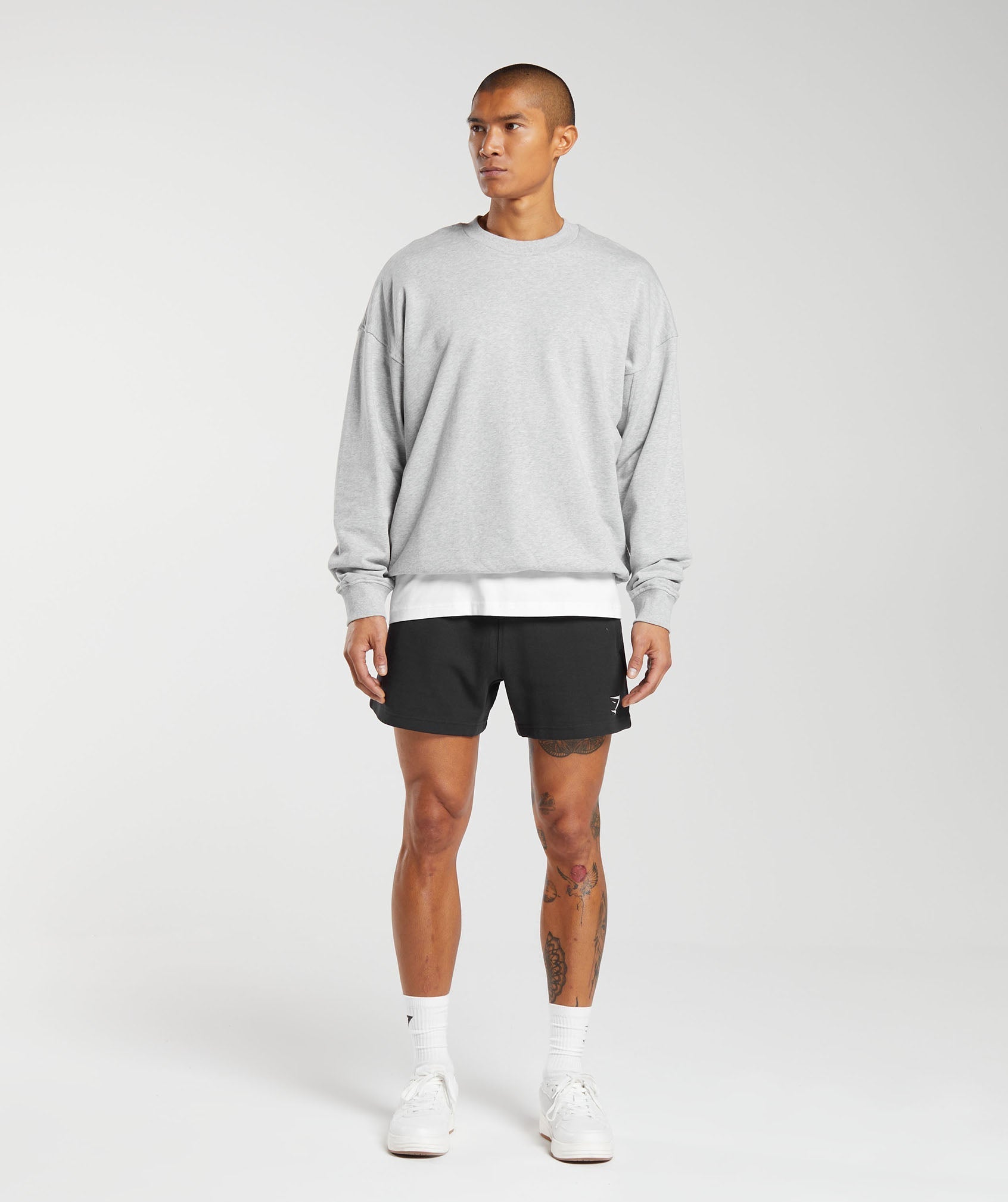 Rest Day Essential Crew - Light Grey Core Marl