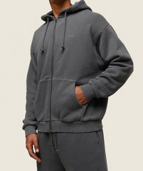 everywear Relaxed Zip Hoodie - Black