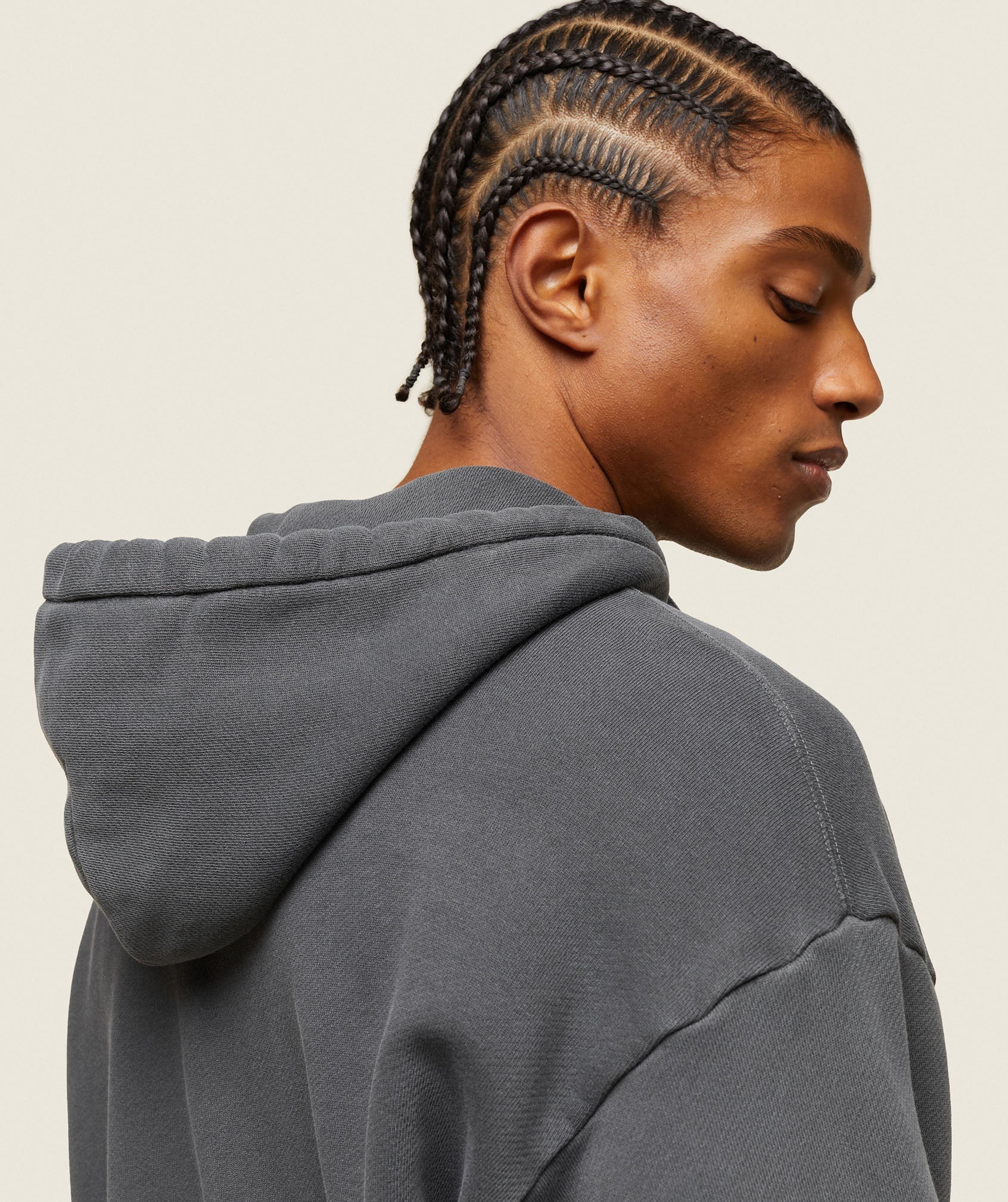 everywear Relaxed Zip Hoodie - Black