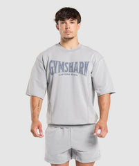 Heritage Washed Short Sleeve Crew - Denim Grey