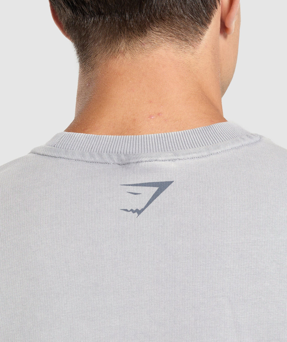Heritage Washed Short Sleeve Crew - Denim Grey