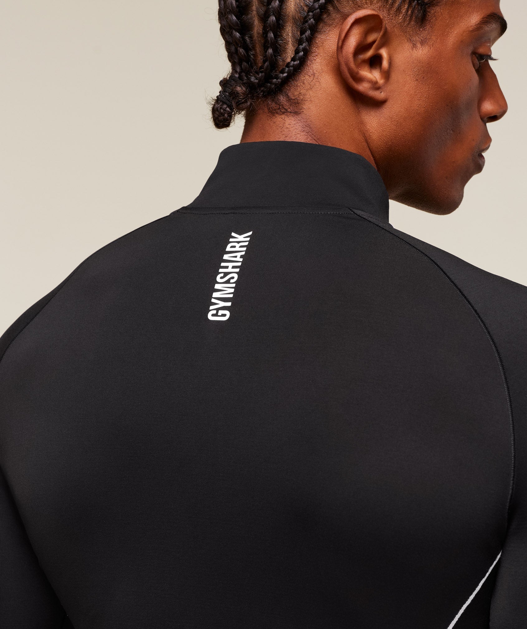 Clean Contour Seamless 1/4 Zip - Black/White