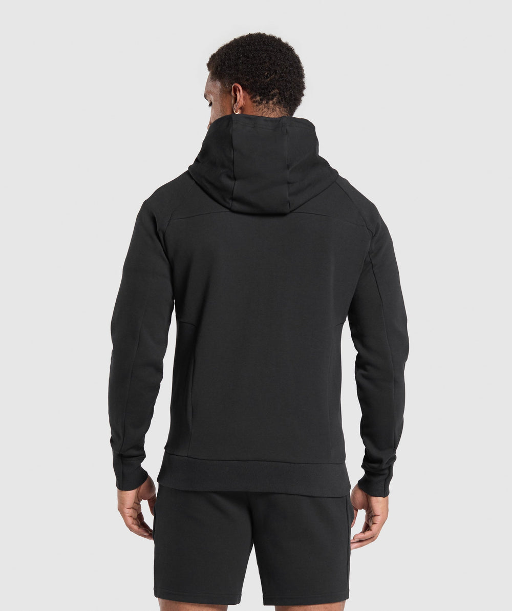 Interlock Tech Zip Up Hoodie - Black